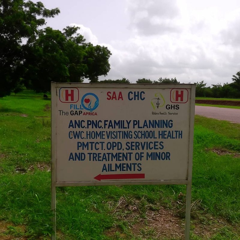 Community health compound sign supported by Fill The Gap Africa
