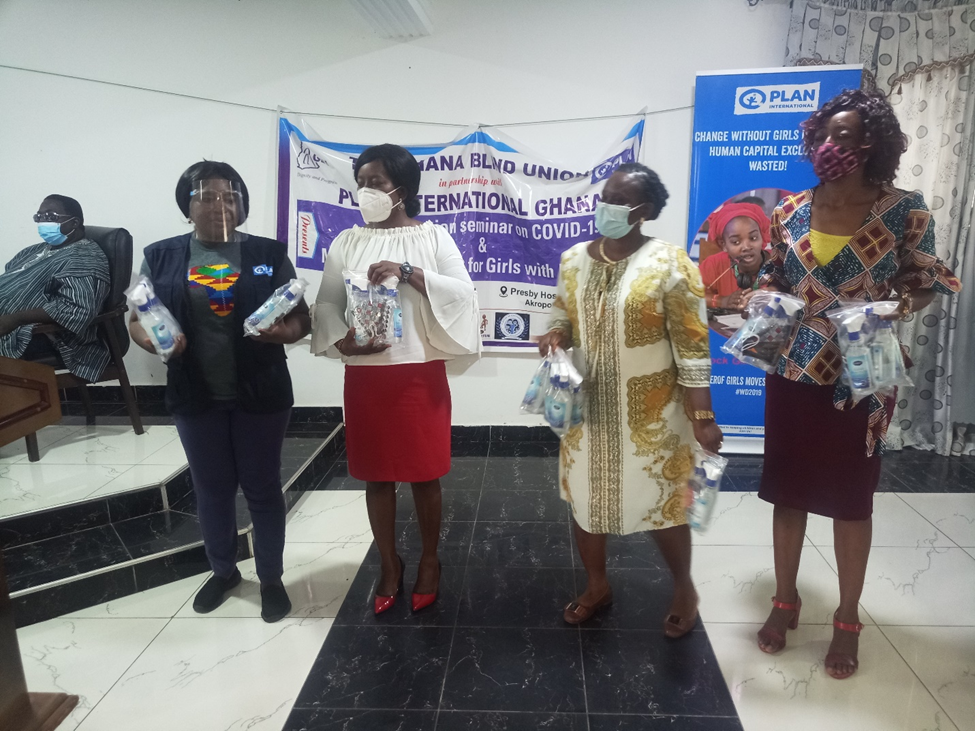 FGA partners with Action on Empowerment, Plan International Ghana and Ghana Blind Union to organize sensitization workshop for girls with disabilities in Eastern Region on the use of reusable pads.